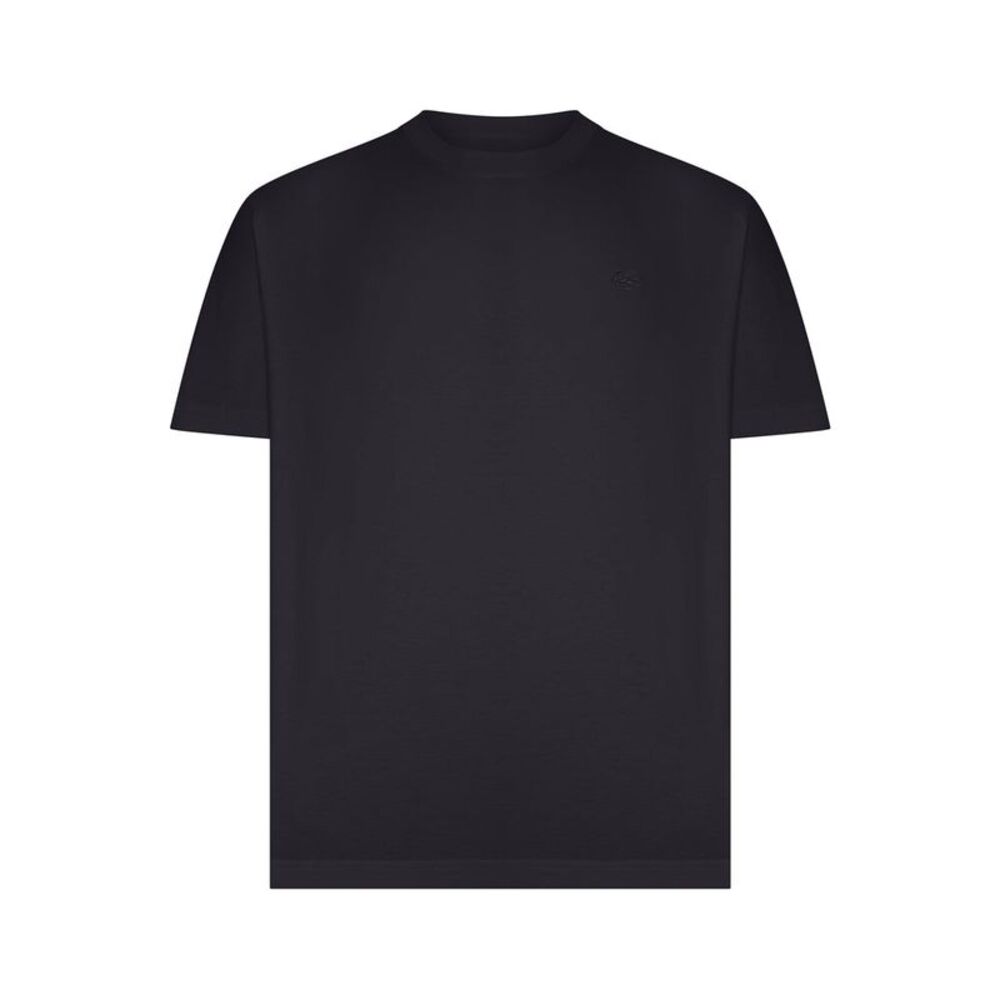 Etro Men Rome Cotton T-Shirt With Embroidered Logo